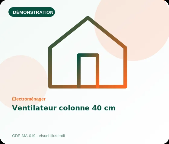 [Démo] Ventilateur colonne 40 cm