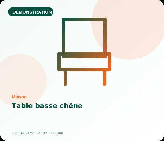 [Démo] Table basse chêne