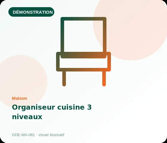 [Démo] Organiseur cuisine 3 niveaux