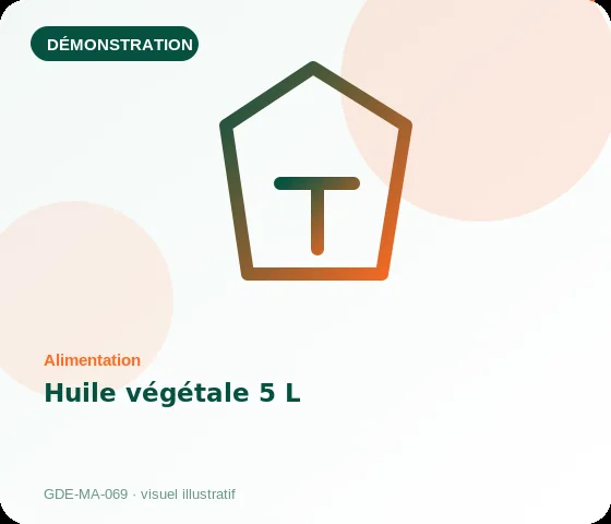 [Démo] Huile végétale 5 L