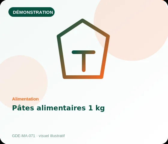 [Démo] Pâtes alimentaires 1 kg