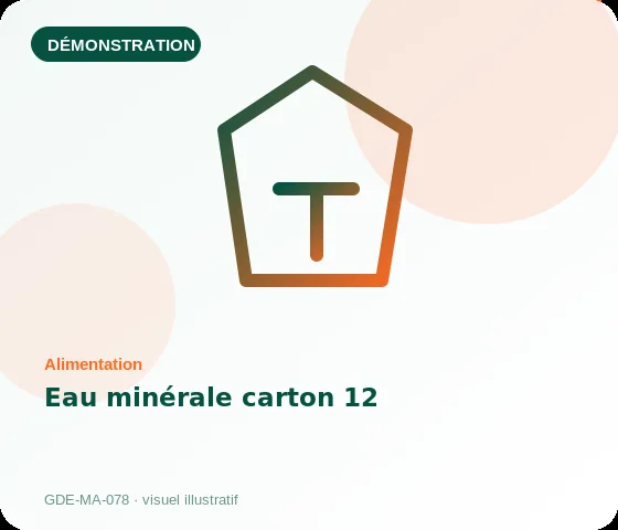 [Démo] Eau minérale carton 12