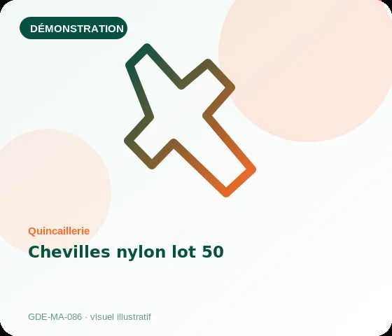 [Démo] Chevilles nylon lot 50